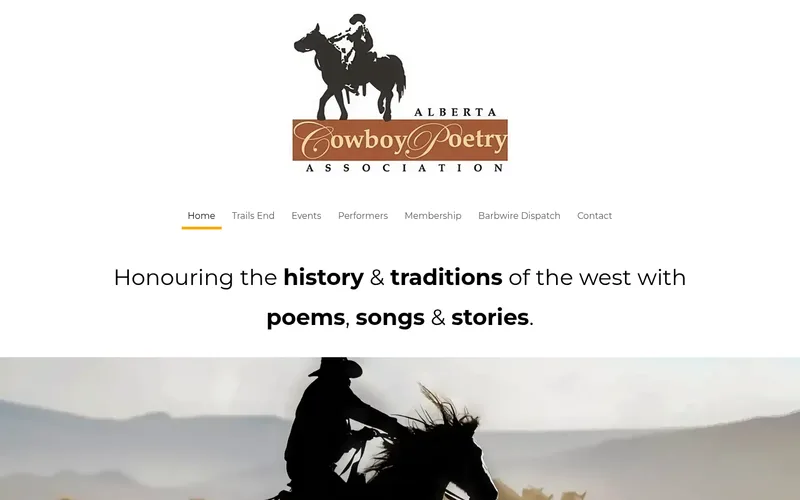 Alberta Cowboy Poetry Association website