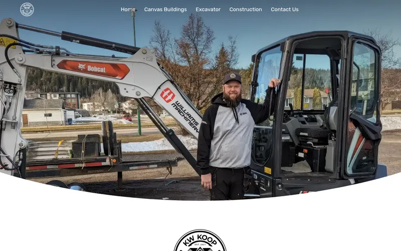 KW Koop Contracting website