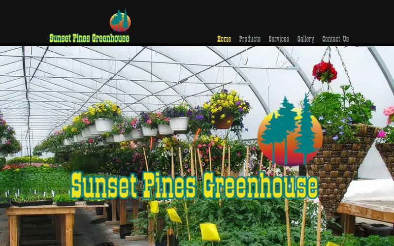 Sunset Pines Greenhouse website