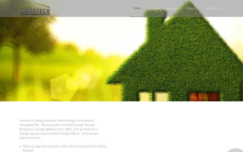 HomeTech Energy website