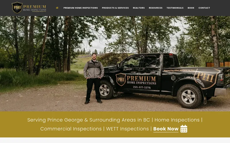 Premium Home Inspections website