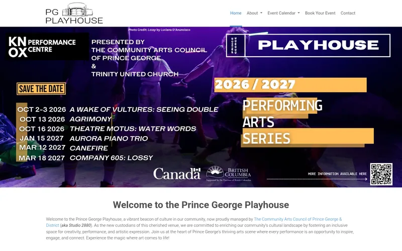 Prince George Playhouse website