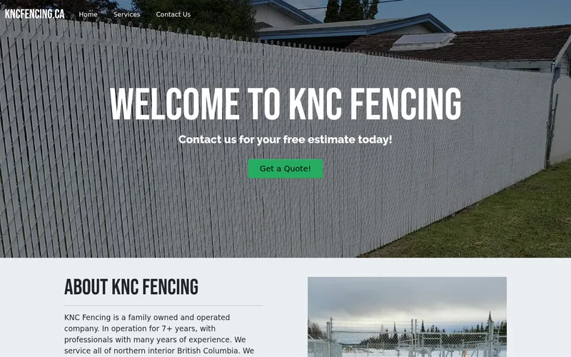 KNC Fencing website
