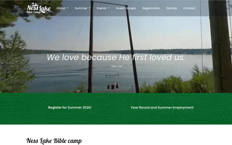 Ness Lake Bible Camp website